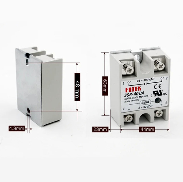 Однофазне твердотільне реле YHKJ SSR-1 D4840 аналог Fotek SSR-40DA тип DC-AC. фото 4