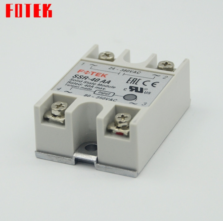 Однофазне твердотільне реле Fotek (ОРИГІНАЛ) SSR-40AA тип AC-AC, Imax 40А 24-380В змінного струму. фото 3