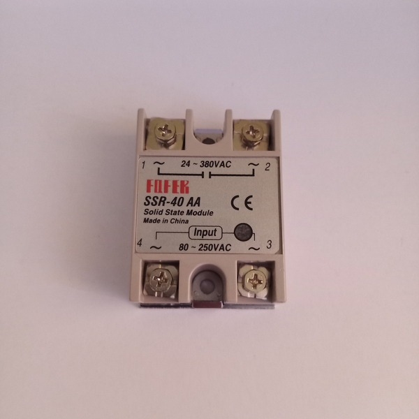 Однофазное твердотельное реле Fqfer (Fotek) SSR-40AA тип AC-AC, Imax 40А 24-380В переменного тока