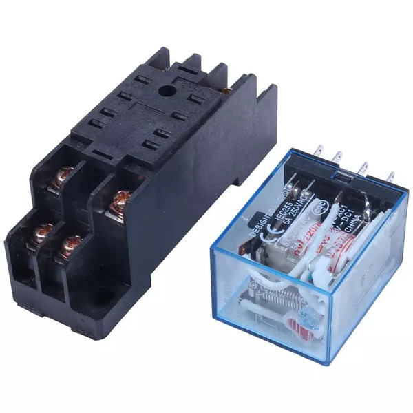 Реле проміжне 220В HH52P (MY2N-J, MY2P) з контактною площадкою PYF08A