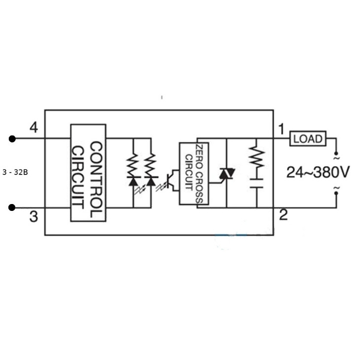 Однофазне твердотільне реле YHKJ SSR-1 D4860 (аналог Fotek SSR-60DA) тип DC-AC,. фото 3