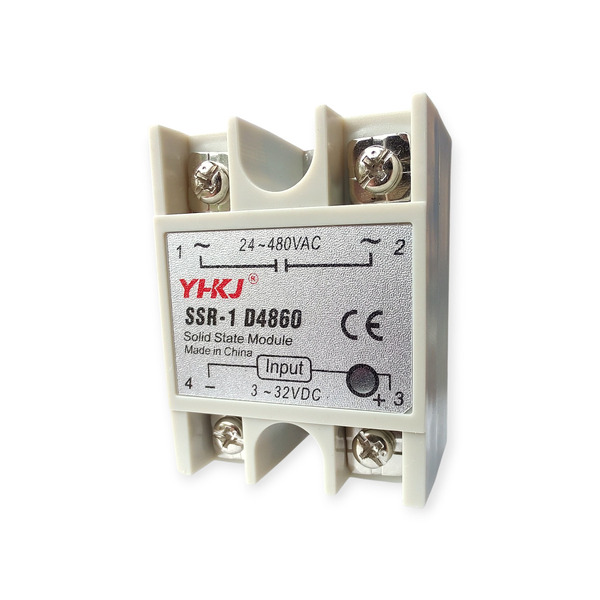 Однофазне твердотільне реле YHKJ SSR-1 D4860 (аналог Fotek SSR-60DA) тип DC-AC,. фото 2