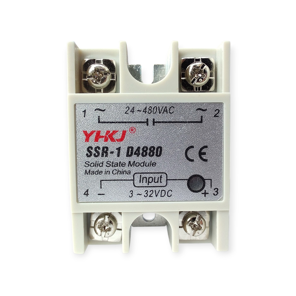 Однофазное твердотельное реле YHKJ SSR-1 D4880 (аналог Fotek SSR-80DA) тип DC-AC