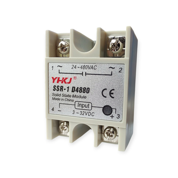 Однофазное твердотельное реле YHKJ SSR-1 D4880 (аналог Fotek SSR-80DA) тип DC-AC. фото 2