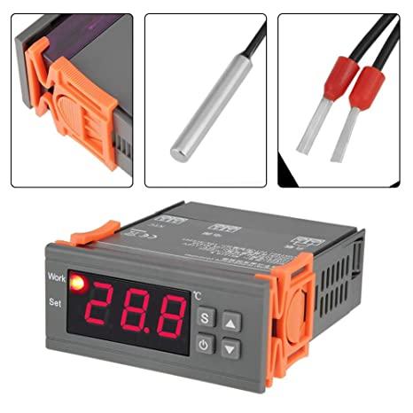 Цифровой терморегулятор MH1210W 220В с датчиком -50 ~ 110°C для коптильни, брудера, инкубатора термостат. фото 3