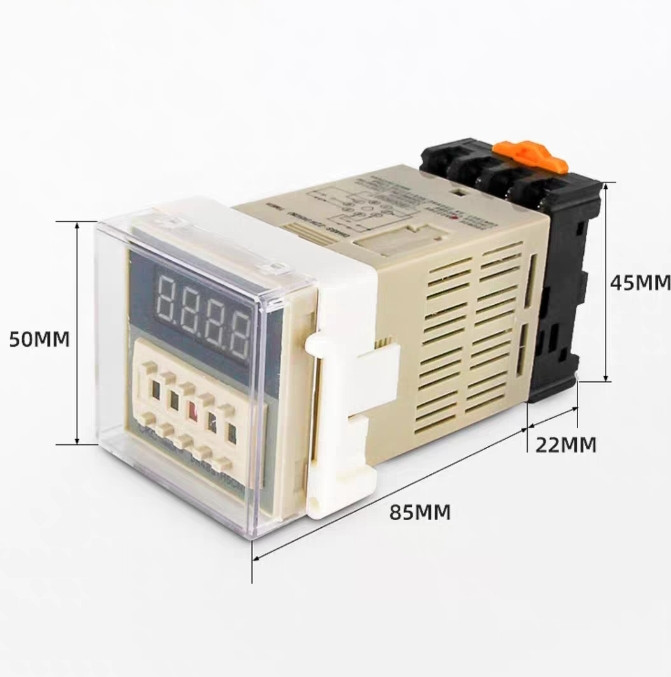 Реле времени DH48S-S питание AC/DC24V программируемый циклический таймер 0.1 сек-99 часов. фото 4