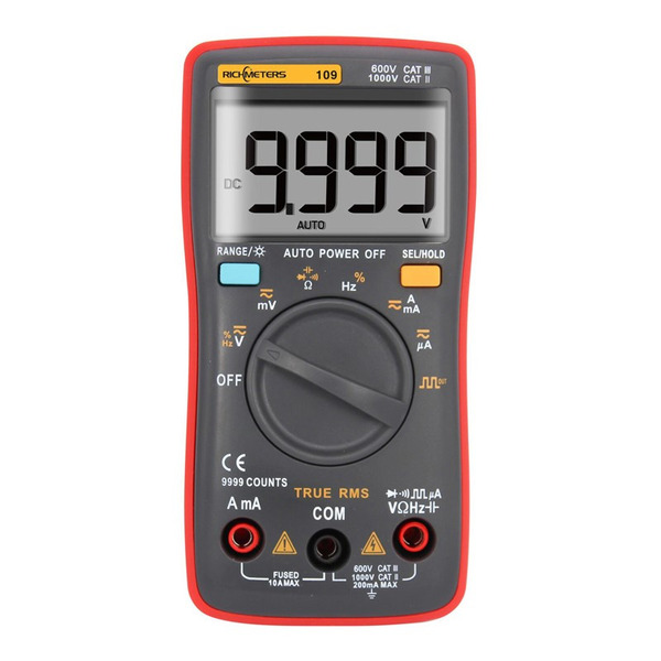 Цифровой мультиметр (тестер) RICHMETERS RM109 True RMS 9999 отсчетов. фото 4
