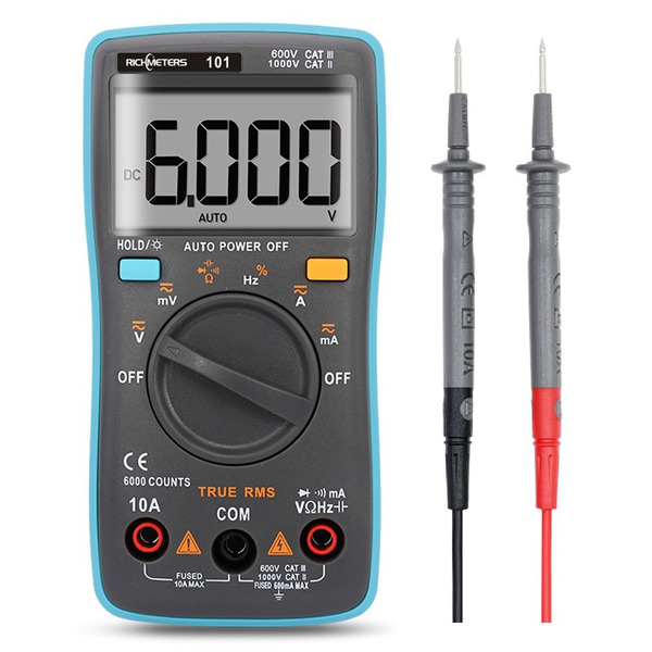Компактний цифровий мультиметр RICHMETERS RM101 з підсвіткою