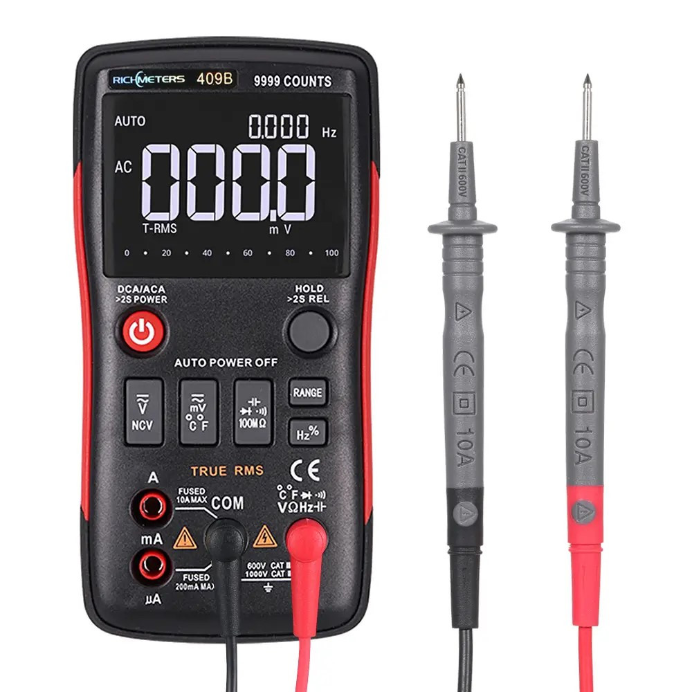 Цифровой мультиметр (тестер) Richmeters RM409B True-RMS 9999 отсчетов. фото 2