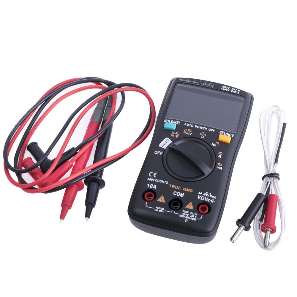 Цифровой мультиметр (тестер) RICHMETERS RM102PRO True RMS с термопарой. фото 2