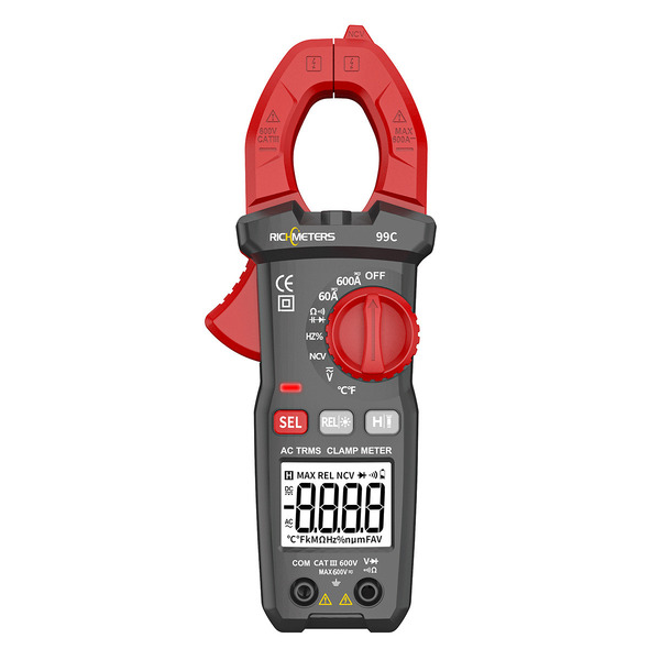 Клещи токоизмерительные Richmeters RM99C (переменный и постоянный ток), 6000 отсчетов с термопарой. фото 2