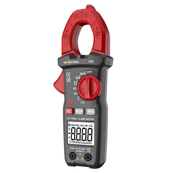 Клещи токоизмерительные Richmeters RM99C (переменный и постоянный ток), 6000 отсчетов с термопарой