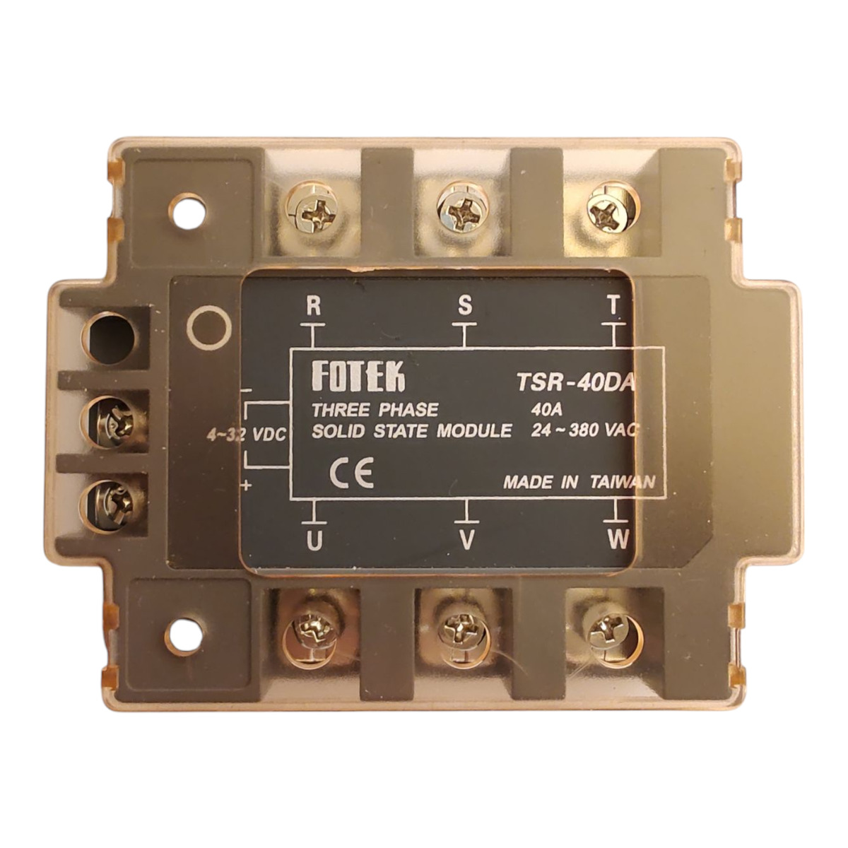 Твердотельное реле FOTEK TSR-40DA, 40А, 24–380В AC, управление 4–32В DC
