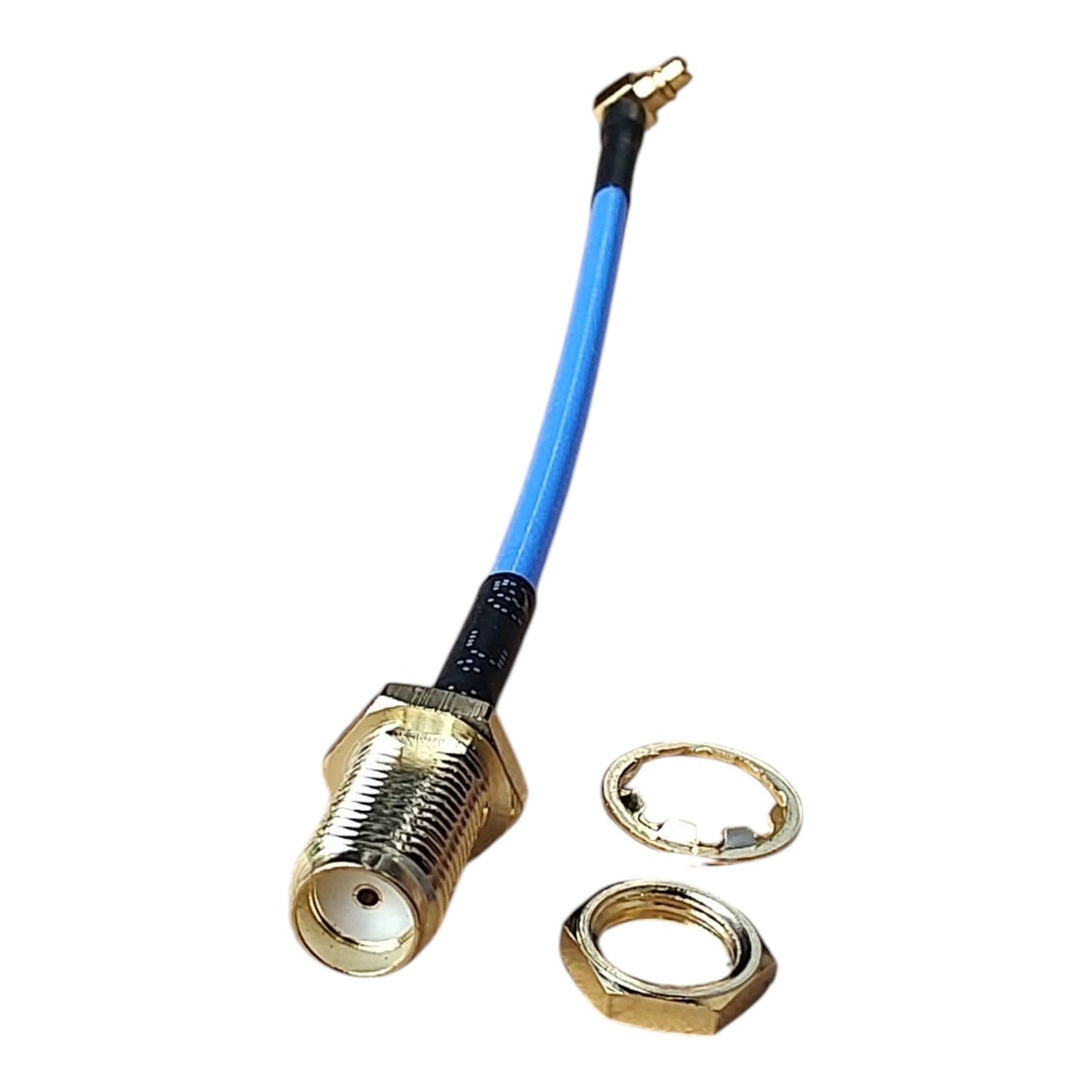 Пігтейл (перехідник) SMA-Female - MMCX-Male кутовий гнучкий кабель TFLEX-405 SS405 довжиною 10 см